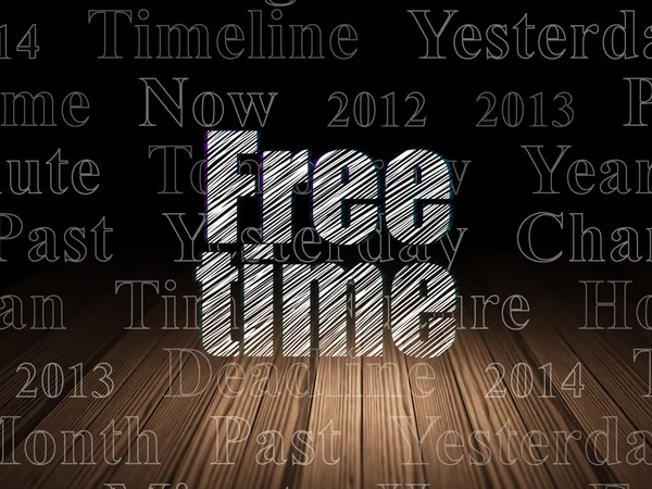Concept de temps : Temps libre dans la chambre noire grunge — Photo