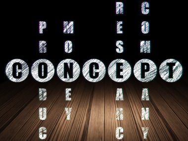 Marketing concept: word Concept in solving Crossword Puzzle