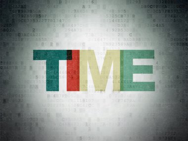 Timeline concept: Time on Digital Paper background