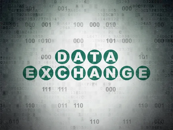 Informationskonzept: Datenaustausch auf digitalem Papierhintergrund — Stockfoto