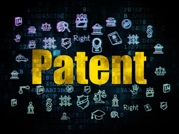 Zákon koncept: Patent na pozadí Digital — Stock fotografie