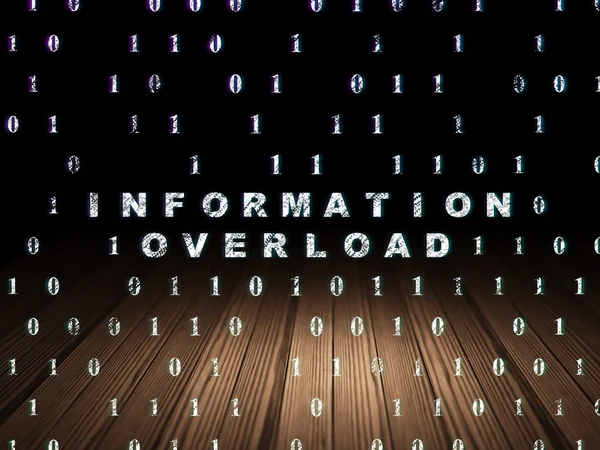 Information koncept: Information Overload i grunge mörkt rum — Stockfoto