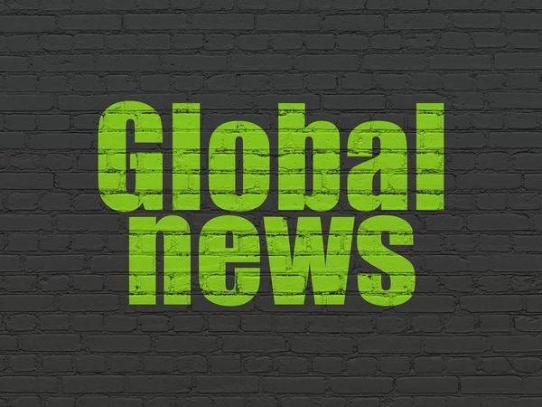 Concepto de noticias: Global News on wall background — Foto de Stock