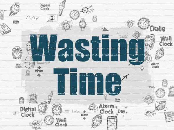 Time concept: Wasting Time on wall background — Stock Photo, Image