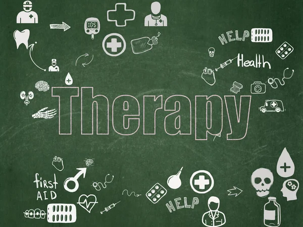 Healthcare concept: Therapy on School Board background — 图库照片