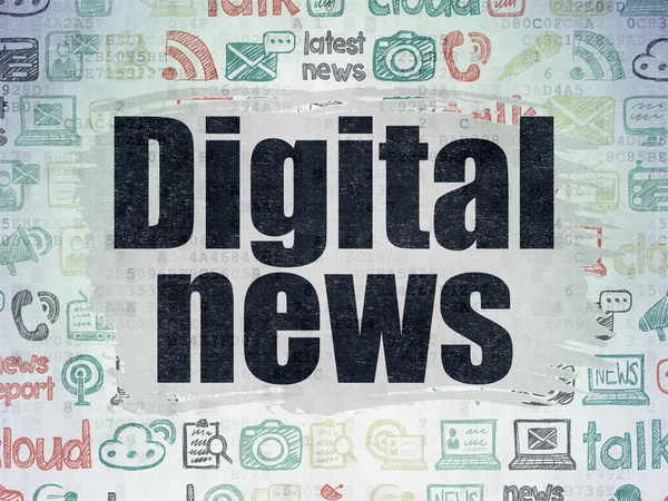 News concept: Digital News on Digital Paper background — ストック写真