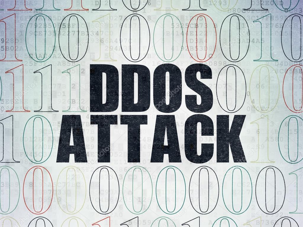 Privacy concept: DDOS Attack on Digital Paper background