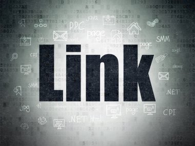 Web development concept: Link on Digital Paper background