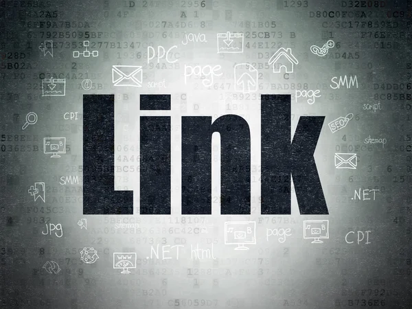 Web development concept: Link on Digital Paper background