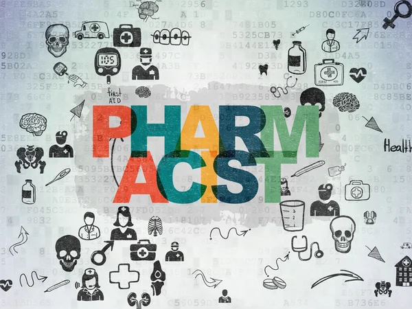 Concepto de salud: Farmacéutico en el contexto del Libro Digital — Foto de Stock