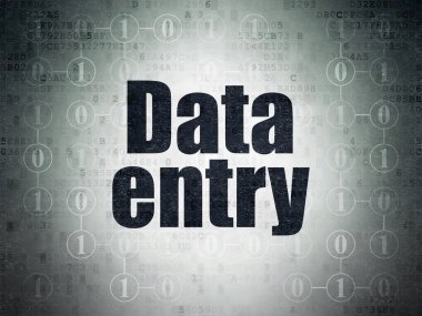 Information concept: Data Entry on Digital Paper background