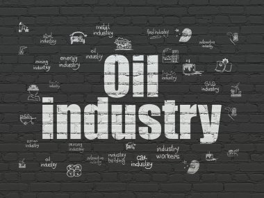 Manufacuring kavramı: duvar arka plan üzerinde petrol endüstrisi