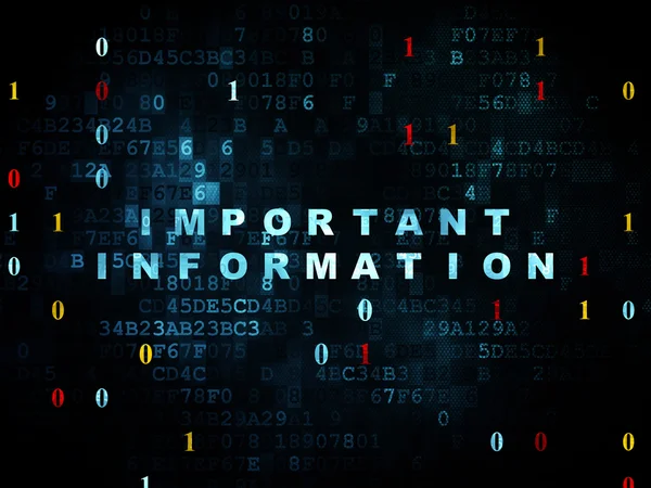 Information koncept: viktig Information om digital bakgrund — Stockfoto