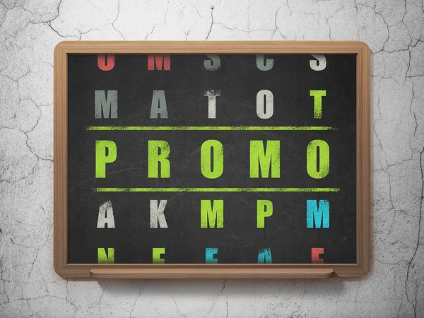 Marketing koncept: word Promo i lösa korsord — Stockfoto