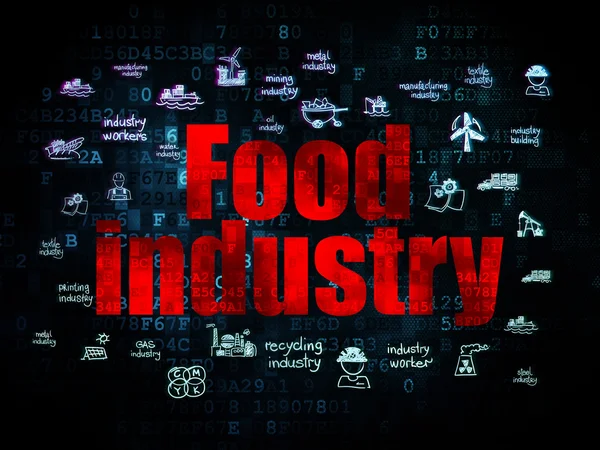 Manufacuring concept: Food Industry on Digital background — ストック写真