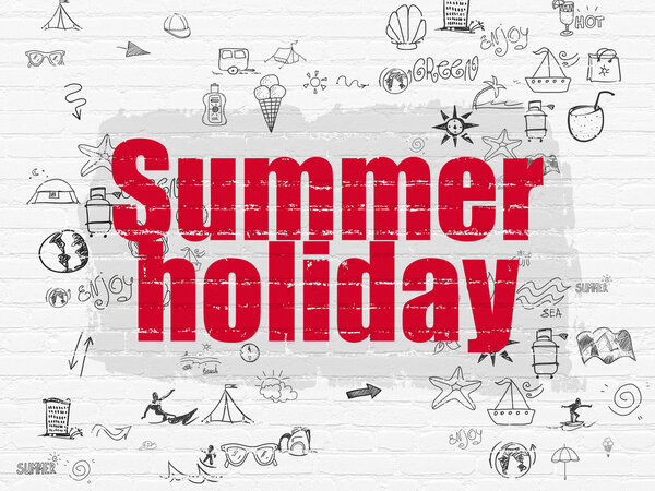 Travel concept: Summer Holiday on wall background
