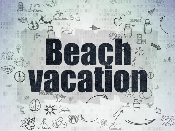 Travel concept: Beach Vacation on Digital Paper background — Stock Photo, Image