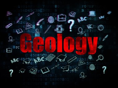 Learning concept: Geology on Digital background