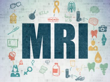 Health concept: MRI on Digital Paper background