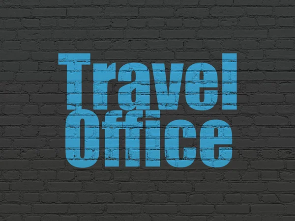 Vacation concept: Travel Office on wall background — Stock Photo, Image