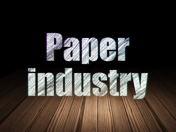 Manufacuring concept: Paper Industry in grunge dark room — Stock fotografie