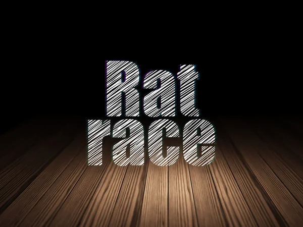 Political concept: Rat Race in grunge dark room — Stock Photo, Image