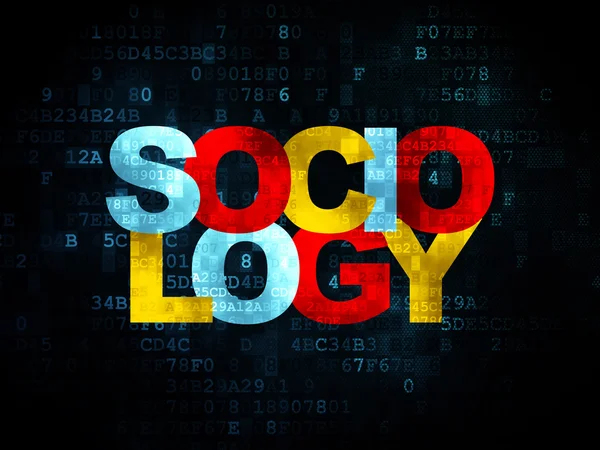 Learning concept: Sociology on Digital background — 图库照片