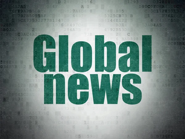 News concept: Global News on Digital Paper background — ストック写真