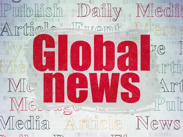 News concept: Global News on Digital Paper background — Stock Photo, Image