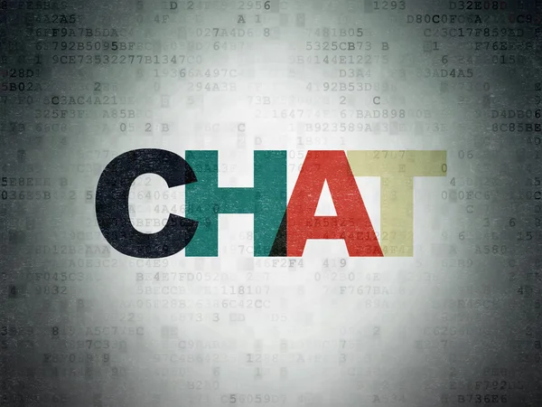 Web-Design-Konzept: Chat auf digitalem Papier Hintergrund — Stockfoto