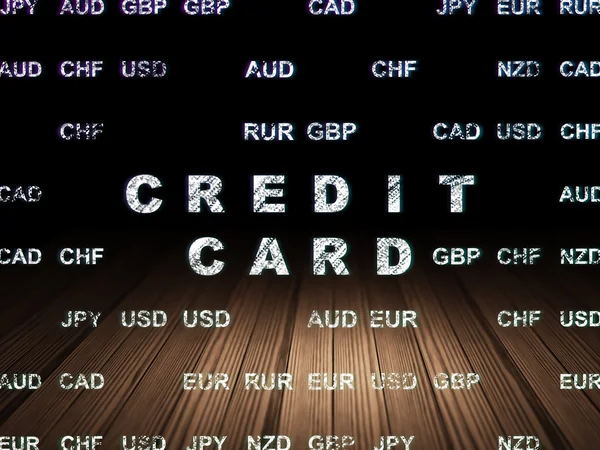 Bankovní koncepce: kreditní karta v temné místnosti grunge — Stock fotografie