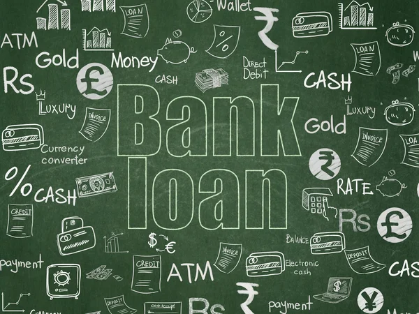 Currency concept: Bank Loan on School Board background — ストック写真