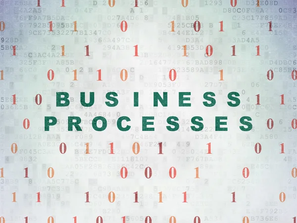 Finance concept: Business Processes on Digital Paper background — Stock Photo, Image