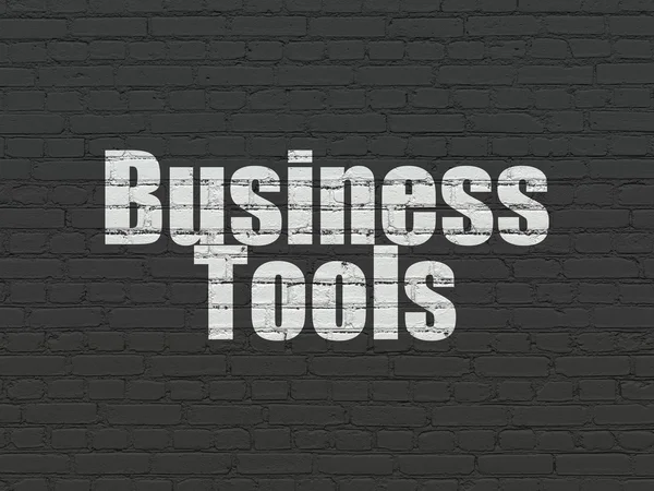 Finanzierungskonzept: Business-Tools auf Wandhintergrund — Stockfoto