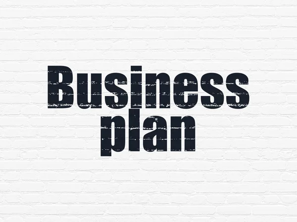 Business concept: Business Plan on wall background — Stock Photo, Image