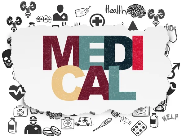 Health concept: Medical on Torn Paper background — Stok fotoğraf