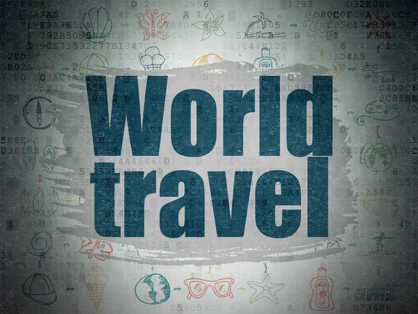 Vacation concept: World Travel on Digital Paper background — 스톡 사진