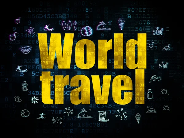 Conceito de viagem: World Travel on Digital background — Fotografia de Stock