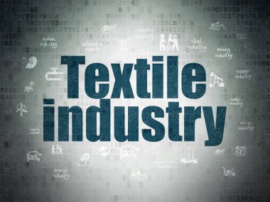 Manufacuring concept: Textile Industry on Digital Paper background