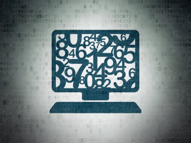 Eğitim kavramı: bilgisayar dijital kağıt arka plan üstünde Pc