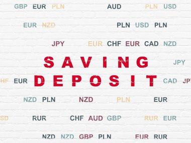 Bankacılık kavramı: mevduat duvar arka planda kaydetme