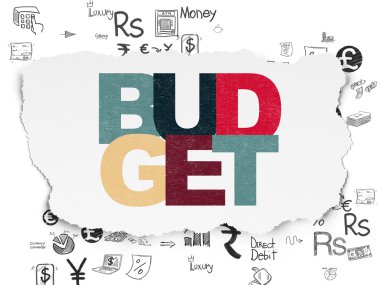 Para kavramı: yırtık kağıt arka plan bütçe