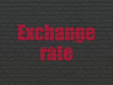 Para kavramı: Döviz kuru duvar arka plan üzerinde