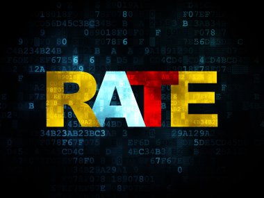 Currency concept: Rate on Digital background