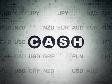 Currency concept: Cash on Digital Paper background