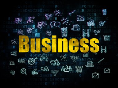 Ekonomi kavramı: dijital arka plan üzerinde iş