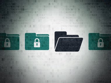 Ekonomi kavramı: klasör simgesinde dijital kağıt arka plan