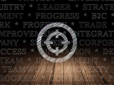 İş kavramı: hedef grunge karanlık odada