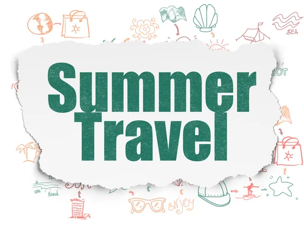 Концепція відпустки: Літня подорож на тлі паперу — стокове фото