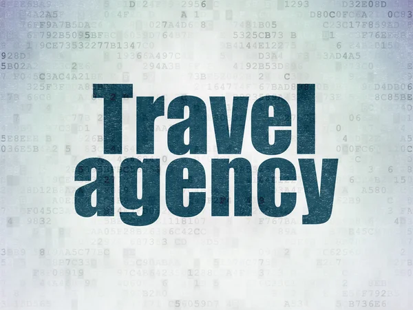 Travel concept: Travel Agency on Digital Paper background — Stock Photo, Image